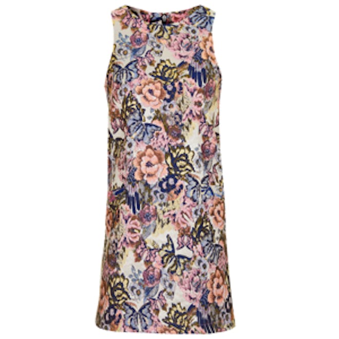 Oriental Floral Shift Dress