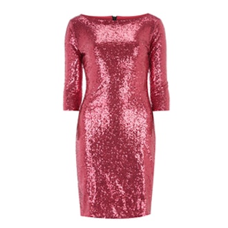 Pink Sequin Bodycon Dress