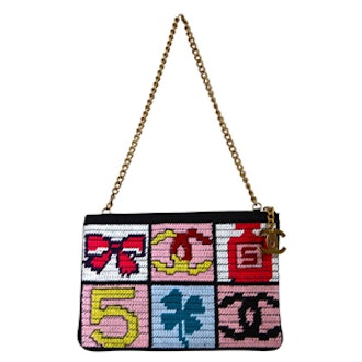 Needlepoint Lucky Charms Patchwork Bag (Vintage)