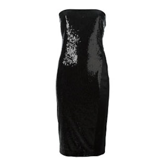Strapless Sequined Dress