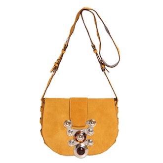 Janis Natural Stones on Suede Bag