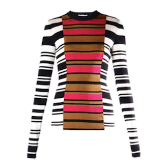 Contrast Striped Sweater