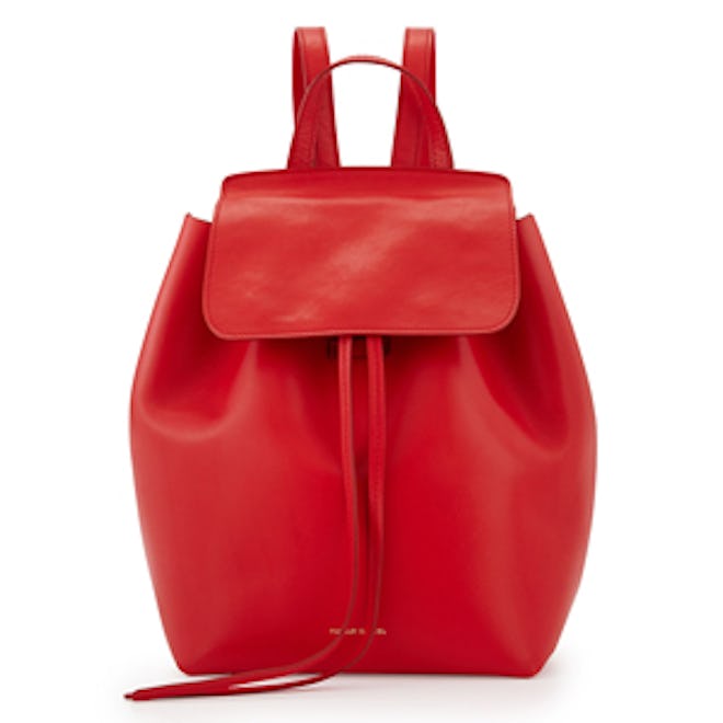 Mini Structured Leather Backpack