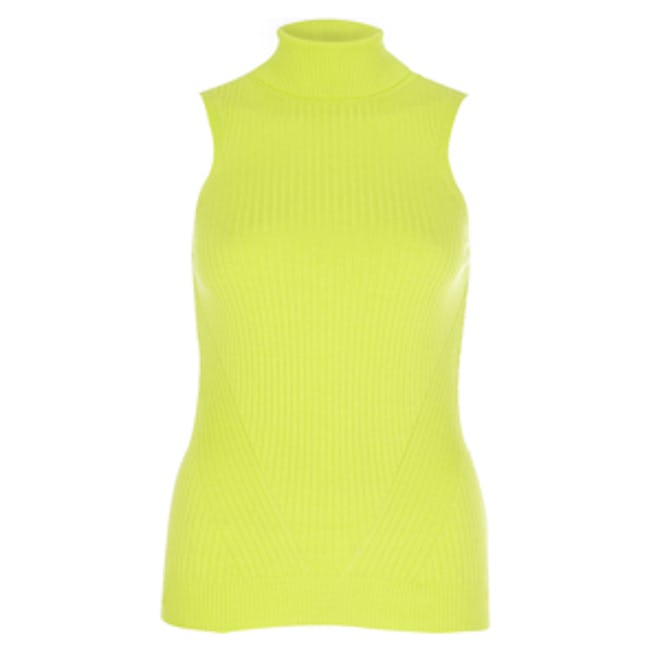 Lime Roll-Neck Top