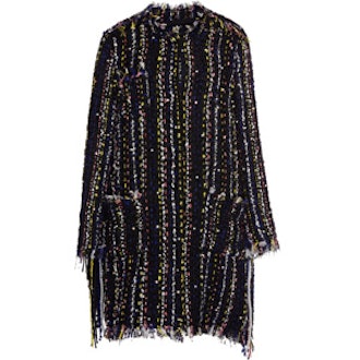 Embellished Tweed Fringe Coat