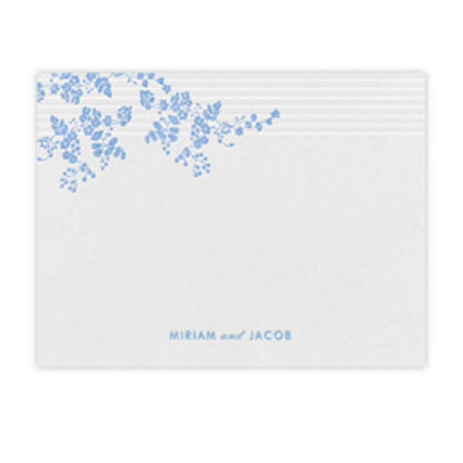 Floral Pinstripe Stationery