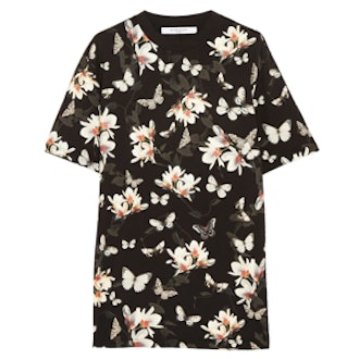 T-shirt in Moth-Print Cotton-Jersey
