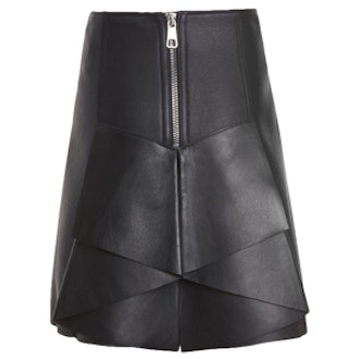 Trapeze Leather Skirt