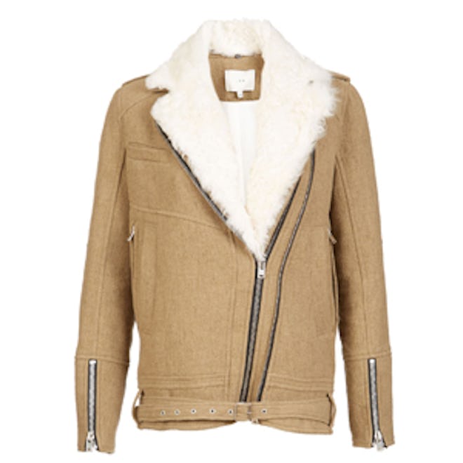 Shearling Trimmed Coat