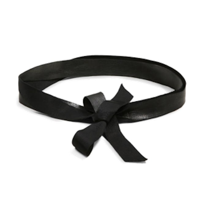 Grosgrain and Leather Belt