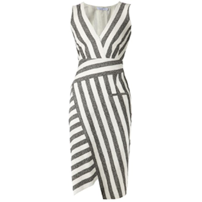 Striped Asymmetric Dress