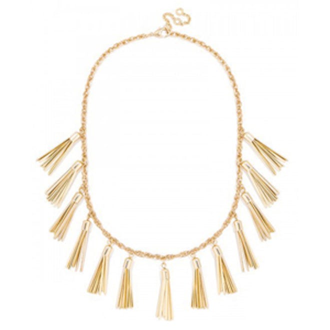 Gold Tassel Strand Necklace