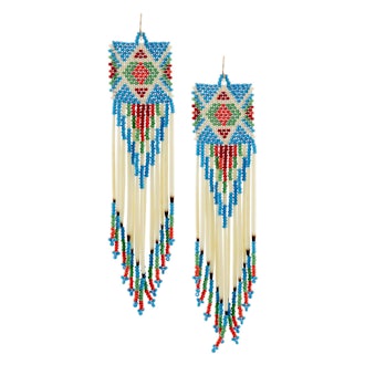 Bead and Porcupine Earrings