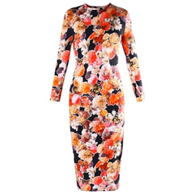 Floral Butterfly Jersey Dress