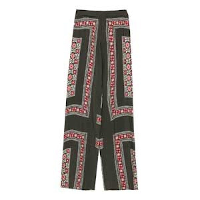 Border Print Trousers