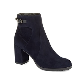 Navy Suede Ankle Boots
