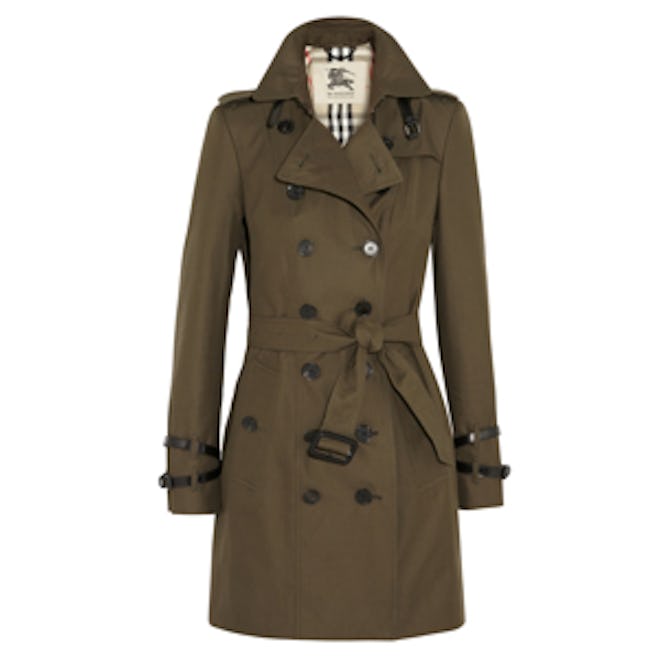 Mid-length Cotton-Gabardine Trench Coat