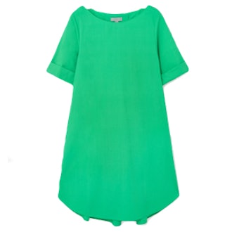Pleated Back Dress in Green