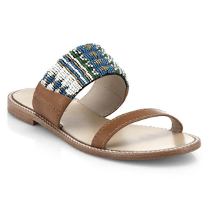 Nella Beaded Leather Sandals