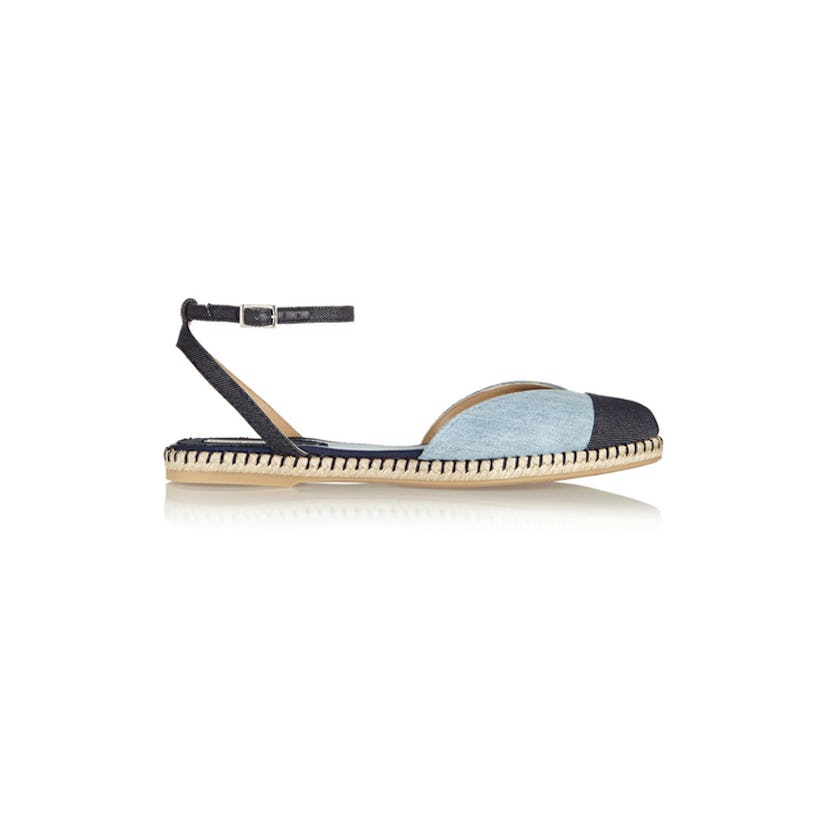 Sebille Two-Tone Denim Espadrilles