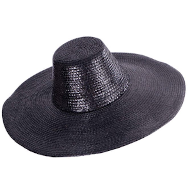 Haute Couture Black Straw Hat