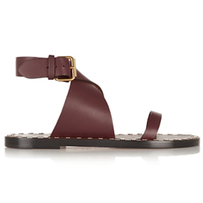 Janice Studded-Leather Sandal