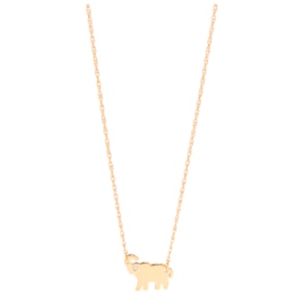 Mini Elephant Necklace with Diamond