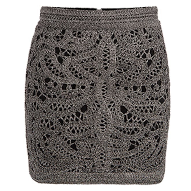 Jazz Crocheted And Lurex Mini Skirt