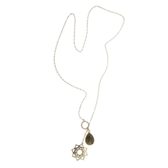 Lotus Circle Lasso Necklace