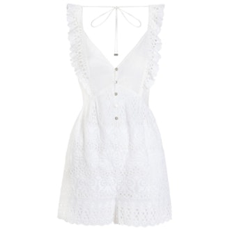 Porcelain Embroidery Playsuit