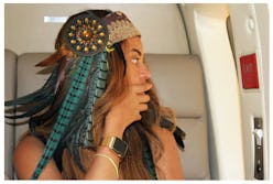Beyonce gold top apple watch