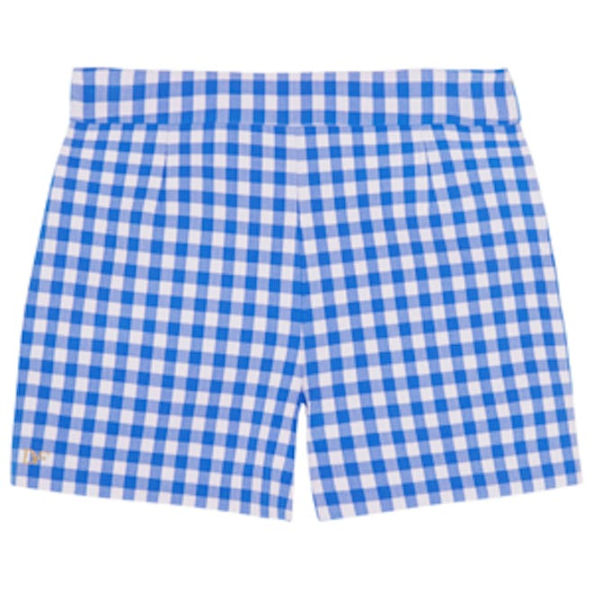 Fausta Gingham Stretch-Crepe Shorts