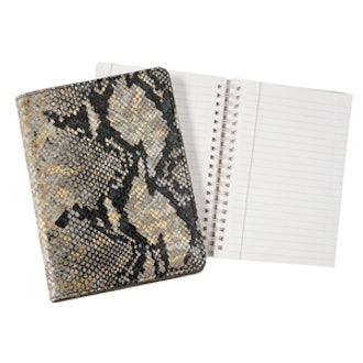 Embossed Python Leather Notebook