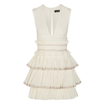 Glory Ruffled Cotton-Gauze Mini Dress