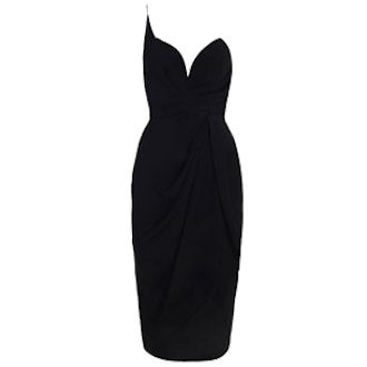 Silk One-Shoulder Dress