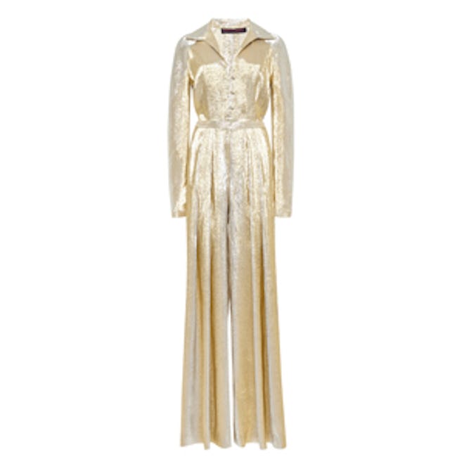 Pleated Gold Jumpsuit