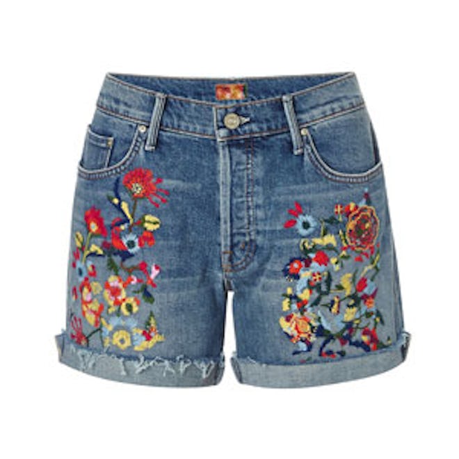 Loosey Embroidered Jean Shorts