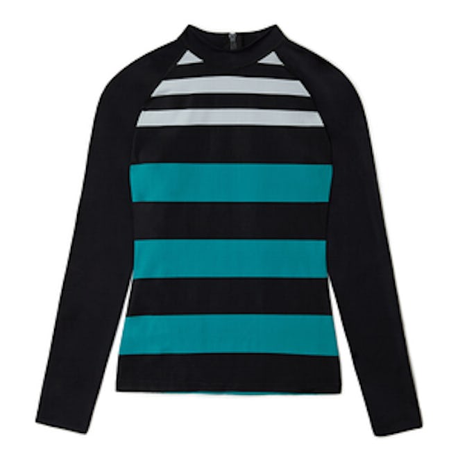 Striped Long Sleeve Rash Guard