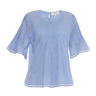 Clemence Cotton-Chambray Top