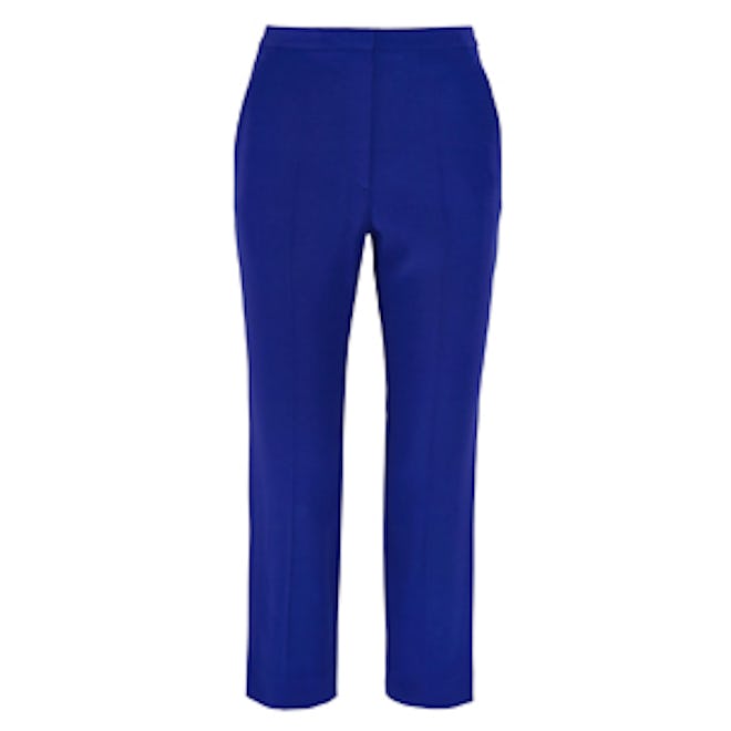 Cropped Crepe Tapered Pants