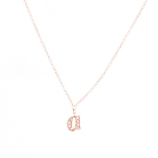 Pavé Alphabet Necklace