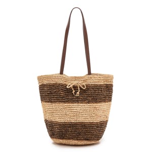 slouchy straw tote bag