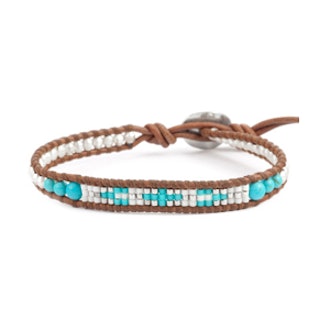 Turquoise Beaded Single Wrap Bracelet