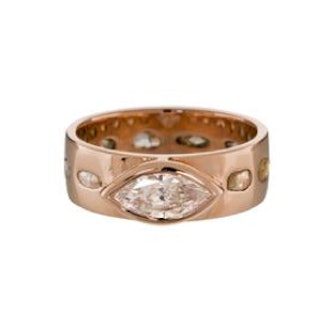 Marquise and Rose Cut Diamond Band