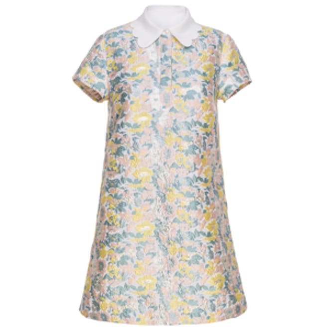 A-Line Dress in Floral Jacquard
