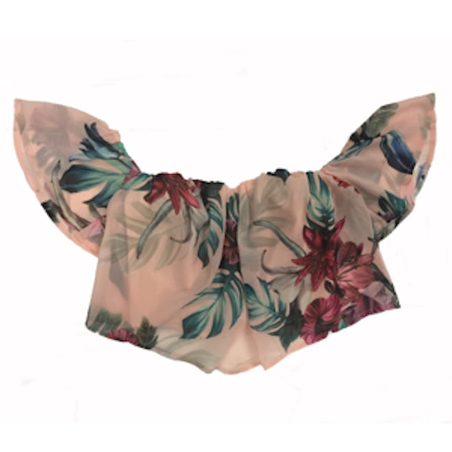 A-Line Floral-Print Crop Top