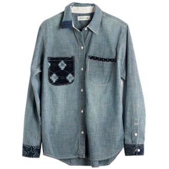 Patched Chambray Shirt