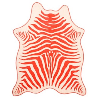 Coral Zebra Beach Towel