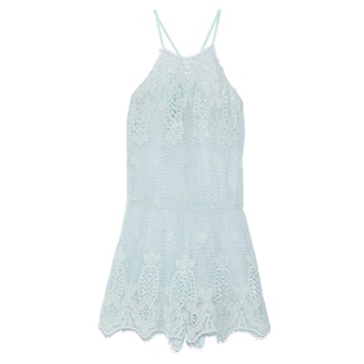 Cicely Crocheted Cotton Playsuit