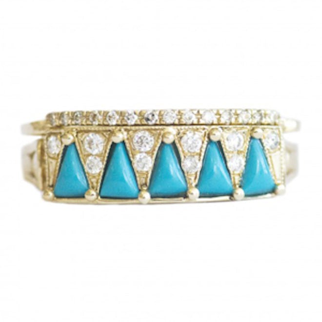 Turquoise Triangle Ring